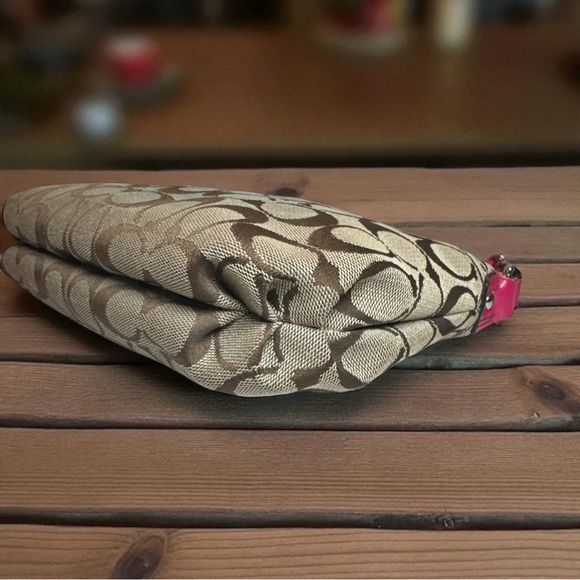 Coach Poppy Crossbody Vintage Signature Canvas & Pink Leather Accents - Picture 9 of 15